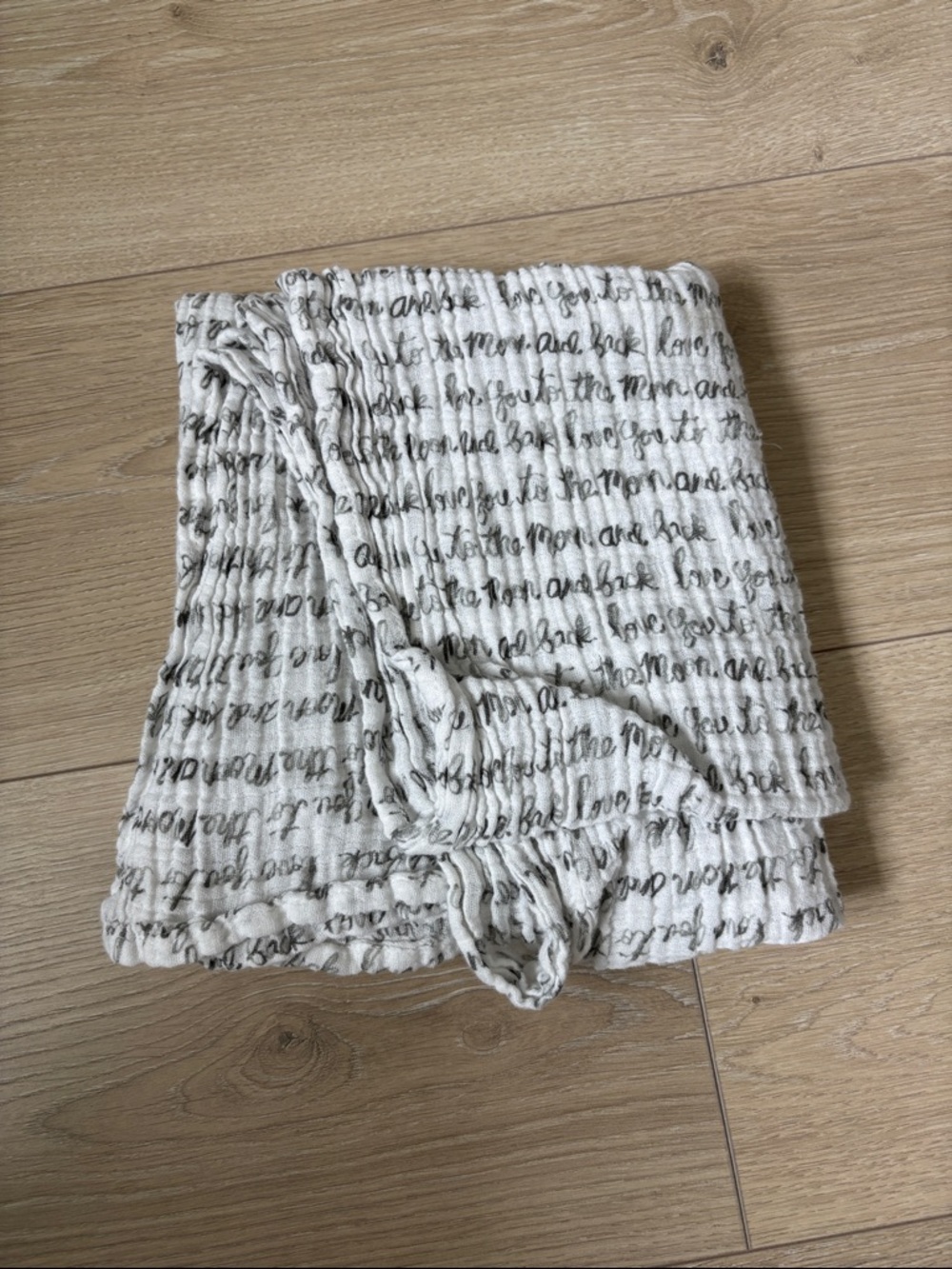 Love you to the moon and back baby Soft Cream Text-Print Blanket